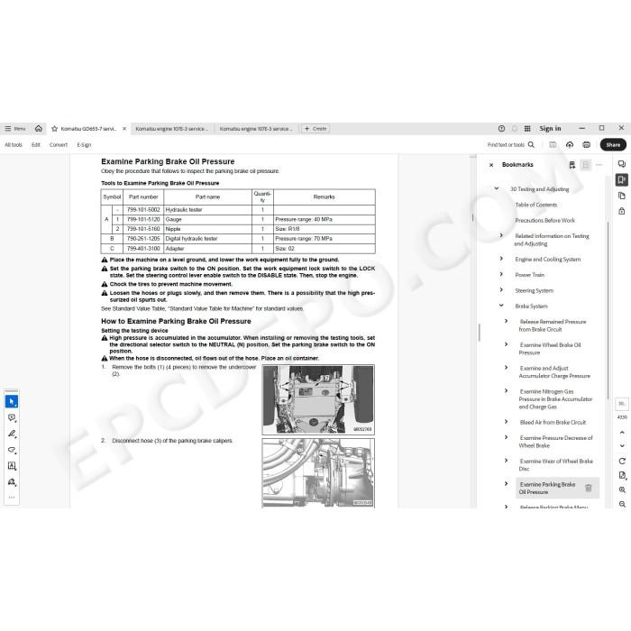Komatsu Motor Grader GD655-7 service & repair manual