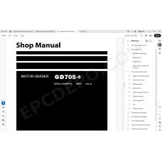 Komatsu Motor Grader GD705-5 parts + service manual