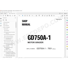 Komatsu Motor Grader GD750A-1 service & repair manual