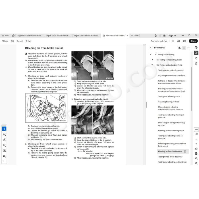 Komatsu Motor Grader GD755-5R service & repair manual