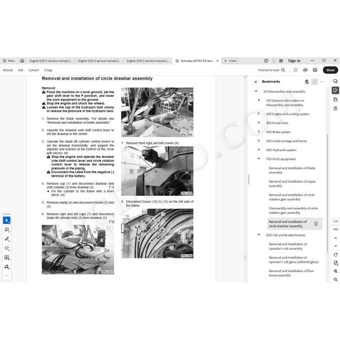 Komatsu Motor Grader GD755-5R service & repair manual