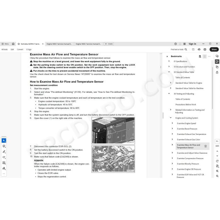 Komatsu Motor Grader GD955-7 service & repair manual