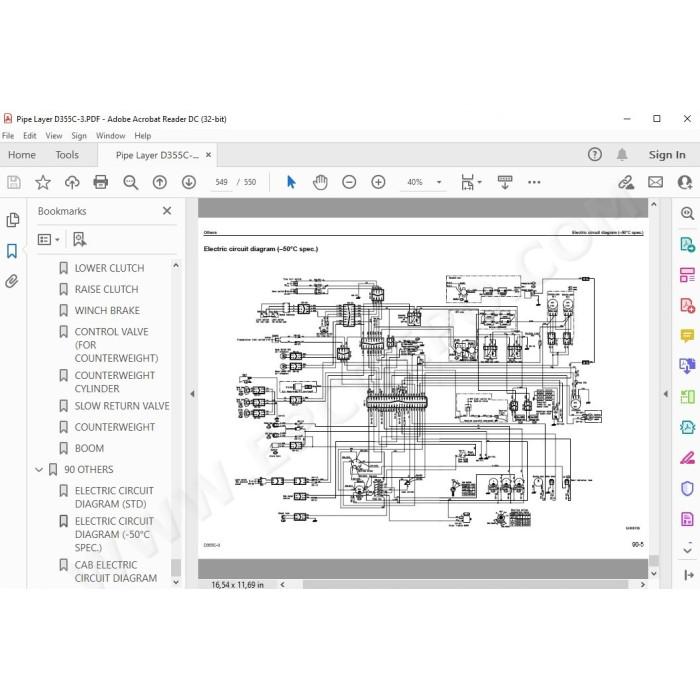 Komatsu Pipe Layer D355C-3 service & repair manual