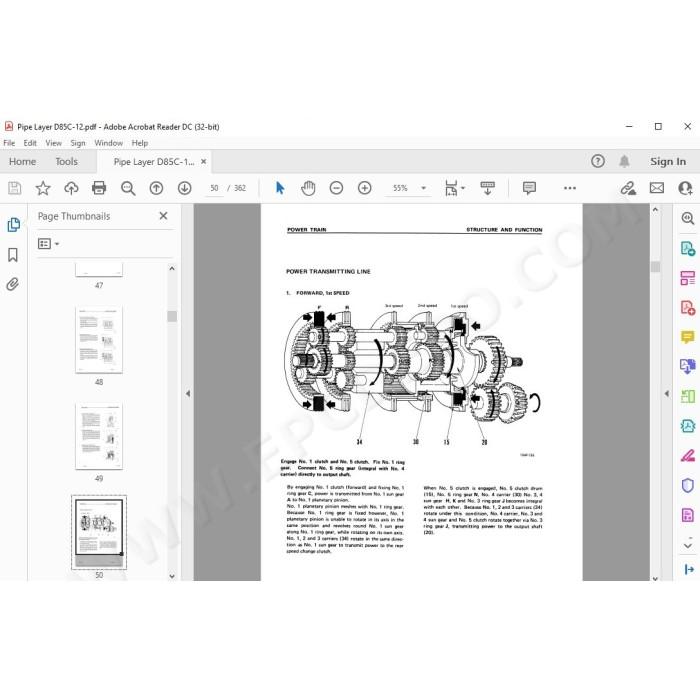 Komatsu Pipe Layer D85C-12 service & repair manual