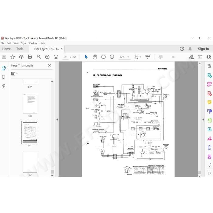Komatsu Pipe Layer D85C-12 service & repair manual