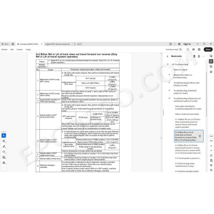 Komatsu Planter D61EM-23M0 service & repair manual
