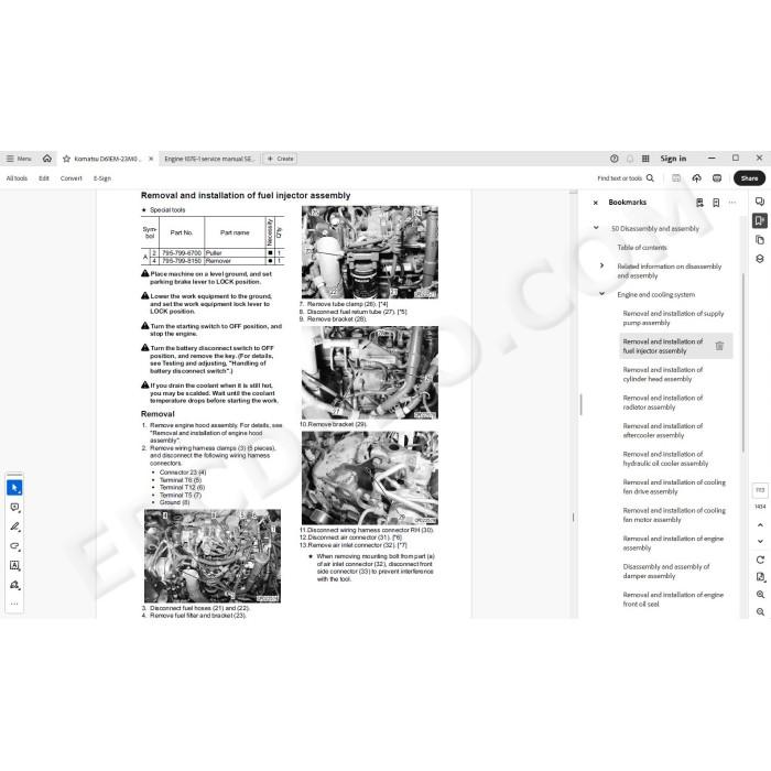 Komatsu Planter D61EM-23M0 service & repair manual