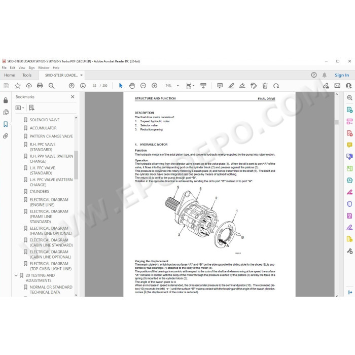 Komatsu Skid Steer Loader SK1020-5 service & repair manual