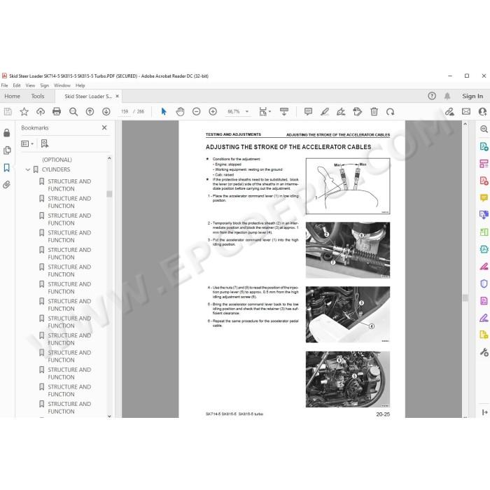 Komatsu Skid Steer Loader SK714-5 SK815-5 Turbo service & repair manual