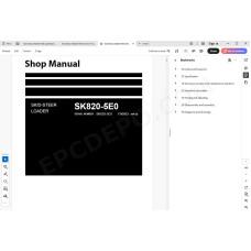 Komatsu Skid Steer Loader SK820-5E0 service & repair manual