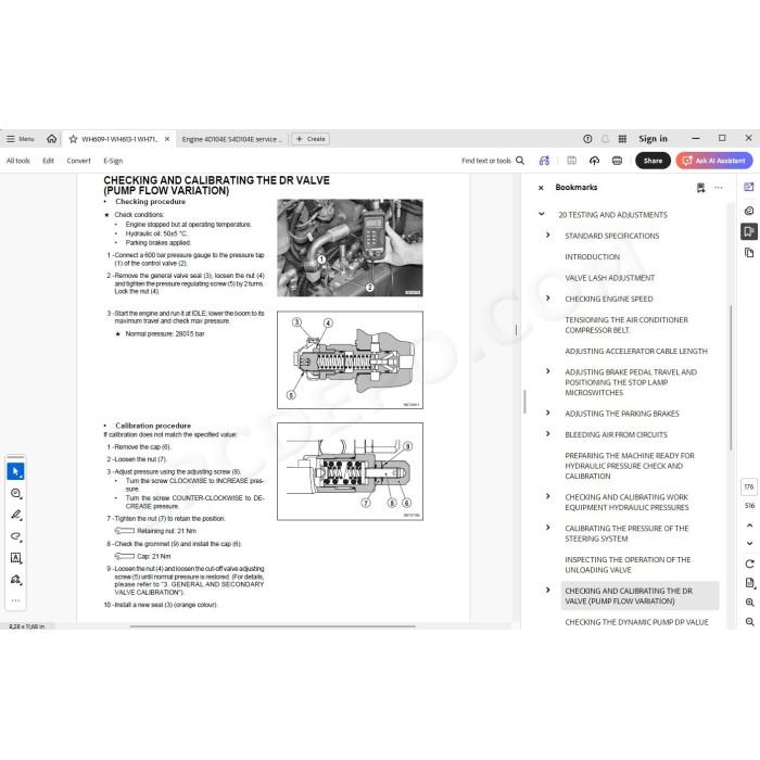 Komatsu Telehandler WH609-1 WH613-1 WH713-1 WH714-1 WH714H-1 WH716-1 service manual