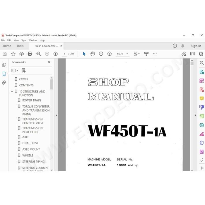 Komatsu Trash Compactor WF450T-1A service & repair manual