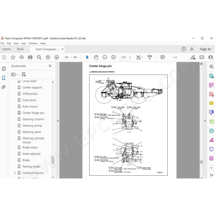 Komatsu Trash Compactor WF550-3 WF550T-3 service & repair manual