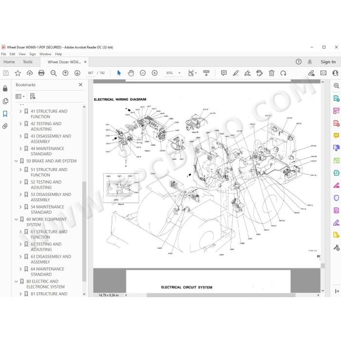 Komatsu Wheel Dozer WD600-1 service & repair manual