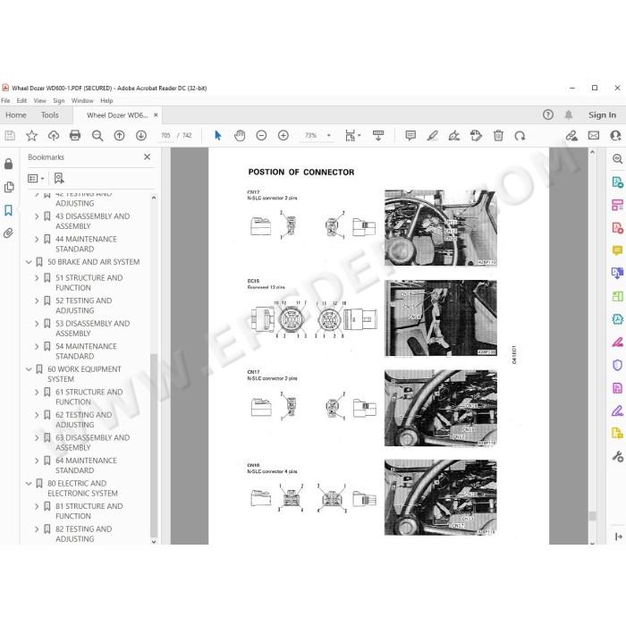 Komatsu Wheel Dozer WD600-1 service & repair manual