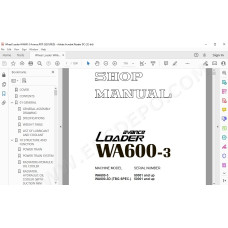Komatsu Wheel Loader WA600-3 Avance service & repair manual