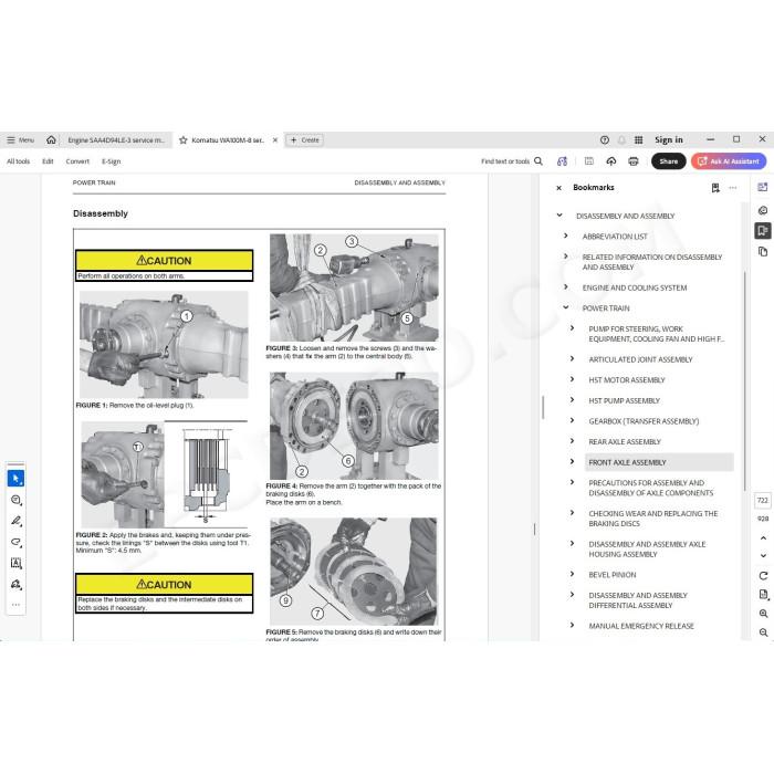 Komatsu Wheel Loader WA100M-8 service & repair manual