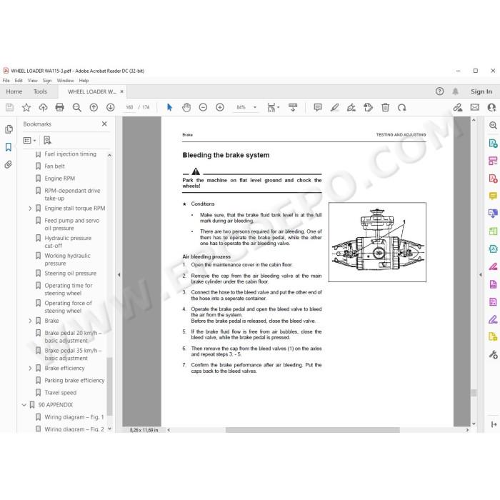 Komatsu Wheel Loader WA115-3 service & repair manual