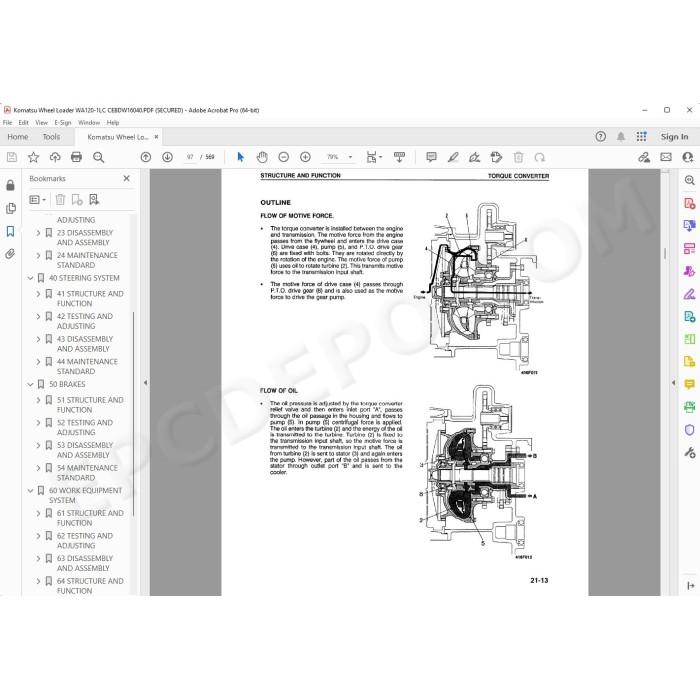 Komatsu Wheel Loader WA120-1LC service & repair manual