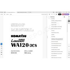 Komatsu Wheel Loader WA120-3CS Avance service & repair manual