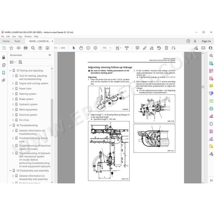 Komatsu Wheel Loader WA1200-6 service & repair manual