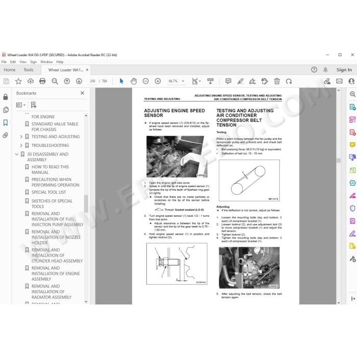 Komatsu Wheel Loader WA150-5 service & repair manual