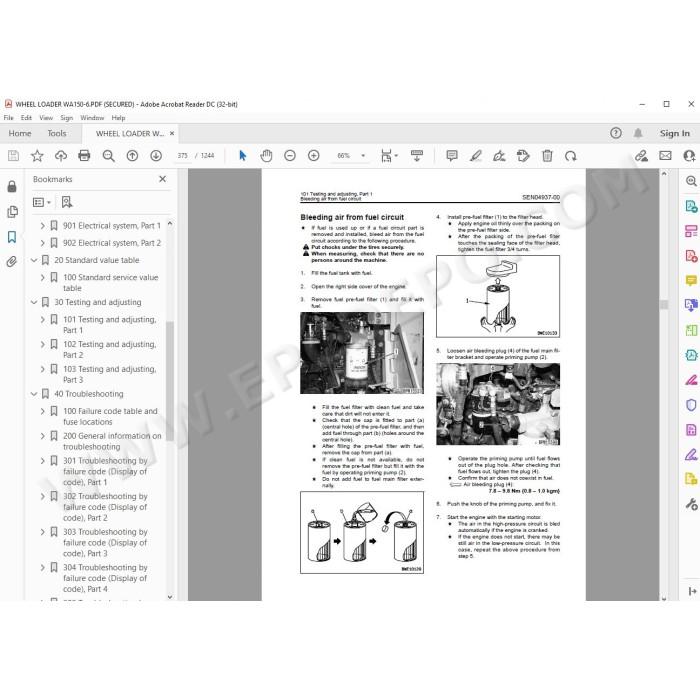 Komatsu Wheel Loader WA150-6 service & repair manual