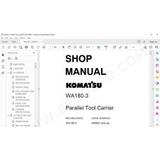 Komatsu Wheel Loader WA180-3 WA180L-3 service & repair manual