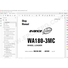 Komatsu Wheel Loader WA180-3MC Avance Plus service & repair manual