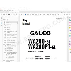Komatsu Wheel Loader WA200-5L WA200PT-5L Galeo service & repair manual
