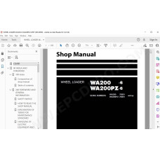 Komatsu Wheel Loader WA200-6 WA200PZ-6 service & repair manual
