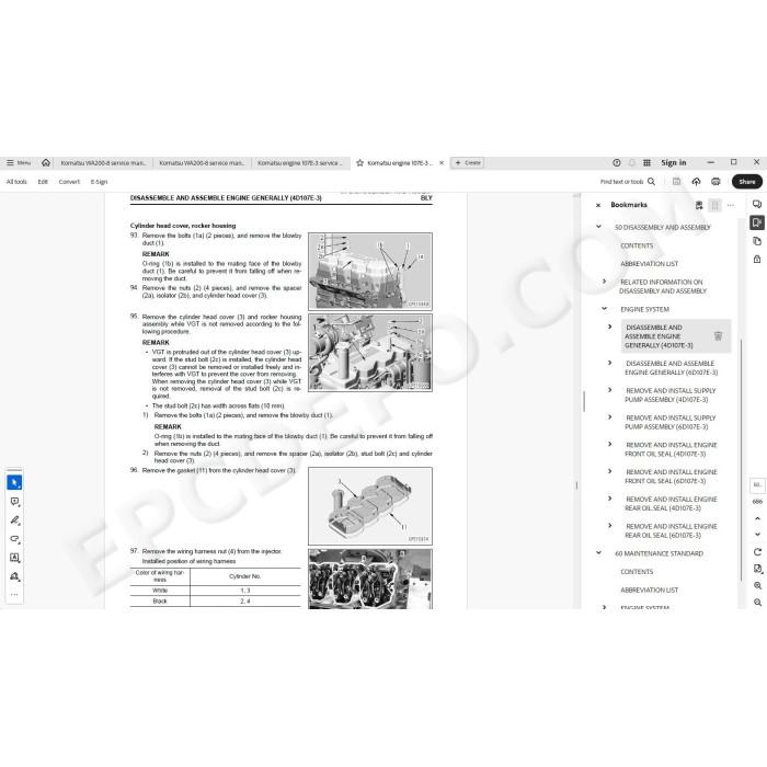 Komatsu Wheel Loader WA200-8 service & repair manual