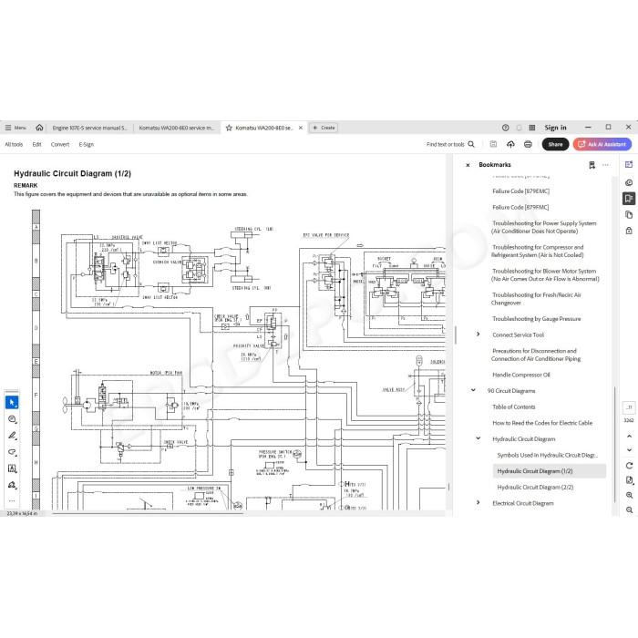 Komatsu Wheel Loader WA200-8E0 service & repair manual