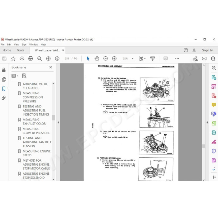Komatsu Wheel Loader WA250-3 service & repair manual