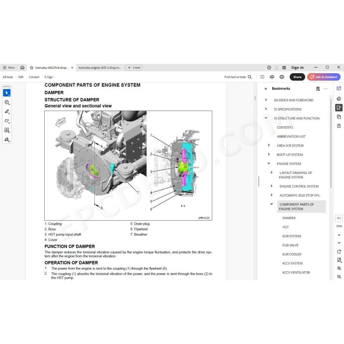 Komatsu Wheel Loader WA270-8 service & repair manual