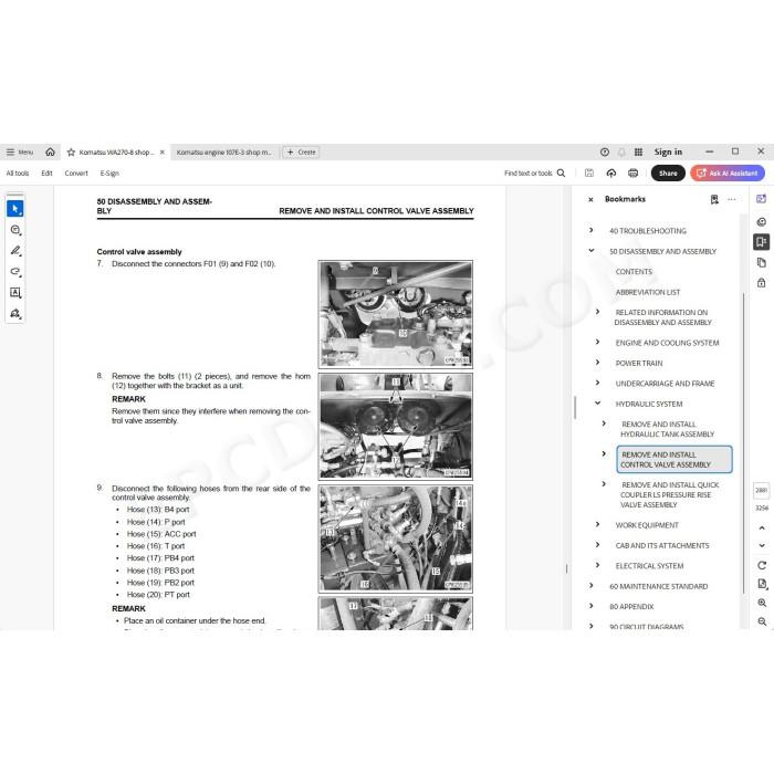 Komatsu Wheel Loader WA270-8 service & repair manual