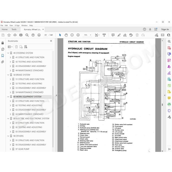 Komatsu Wheel Loader WA300-1 WA320-1 service & repair manual