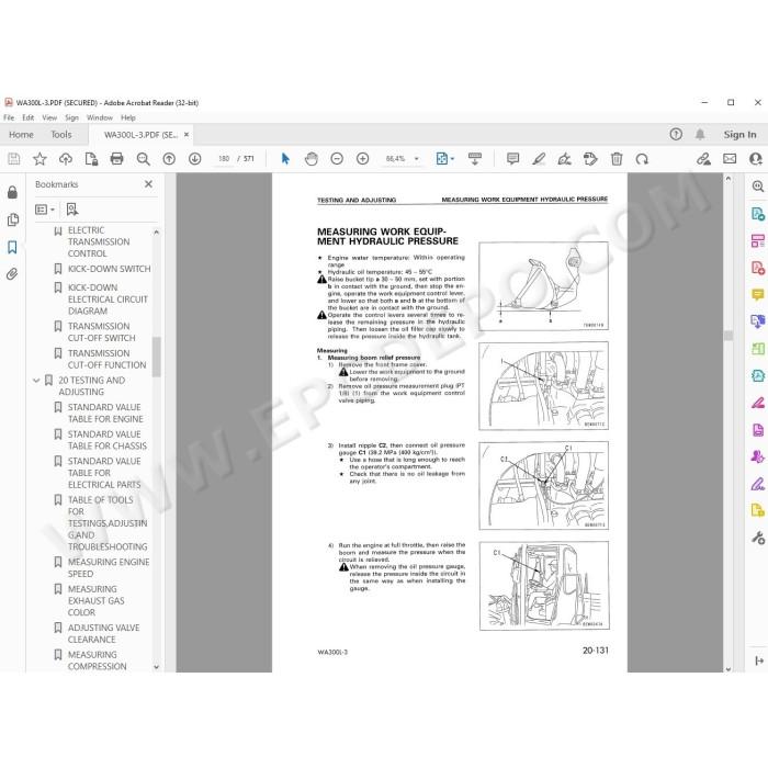 Komatsu Wheel Loader WA300L-3 service & repair manual
