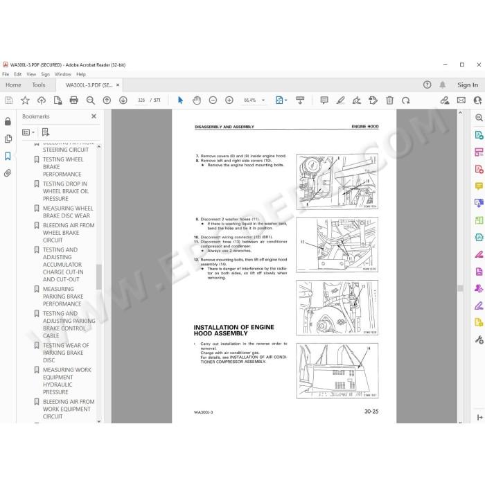 Komatsu Wheel Loader WA300L-3 service & repair manual