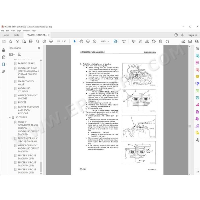 Komatsu Wheel Loader WA300L-3 service & repair manual