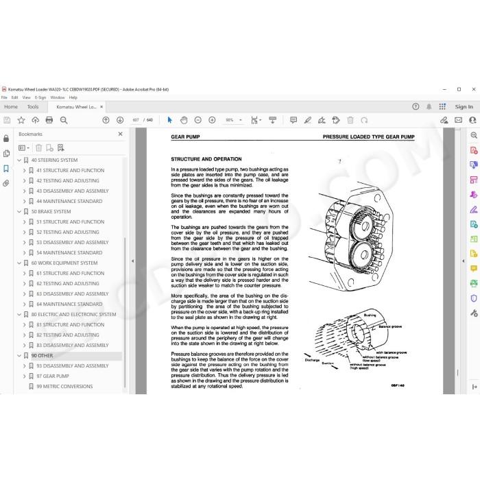 Komatsu Wheel Loader WA320-1LC service & repair manual