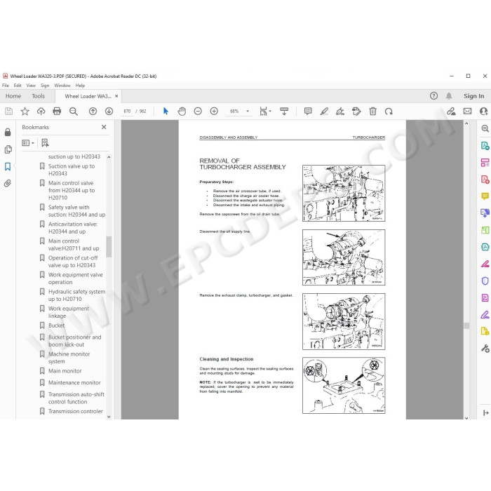 Komatsu Wheel Loader WA320-3 service & repair manual