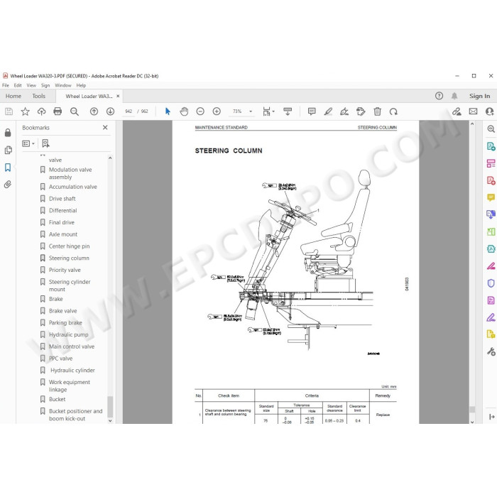 Komatsu Wheel Loader WA320-3 service & repair manual