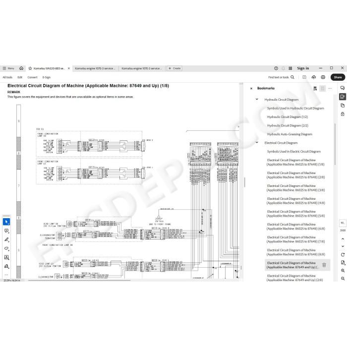 Komatsu Wheel Loader WA320-8E0 service & repair manual