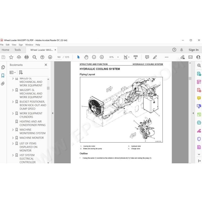 Komatsu Wheel Loader WA320PT-5L service & repair manual