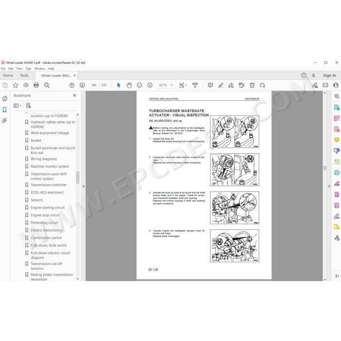 Komatsu Wheel Loader WA380-3 service & repair manual