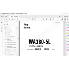 Komatsu Wheel Loader WA380-5L service & repair manual