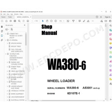Komatsu Wheel Loader WA380-6 WA380Z-6 service & repair manual