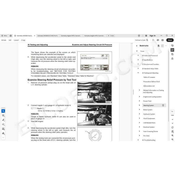 Komatsu Wheel Loader WA380-8 service & repair manual