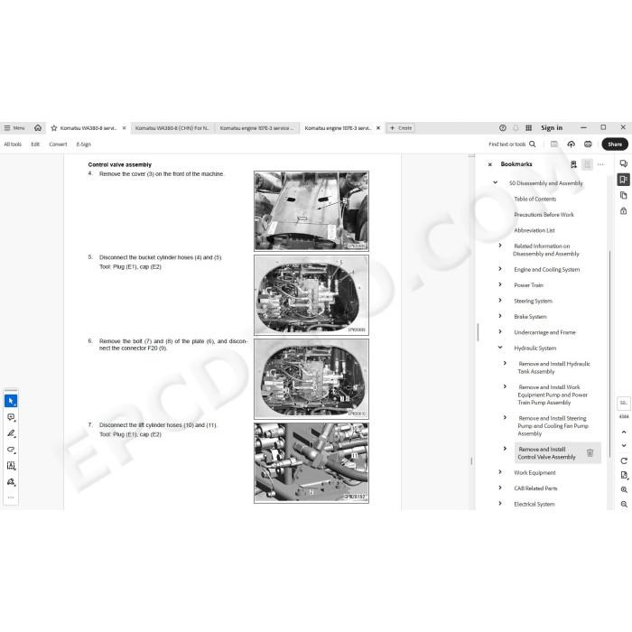 Komatsu Wheel Loader WA380-8 service & repair manual